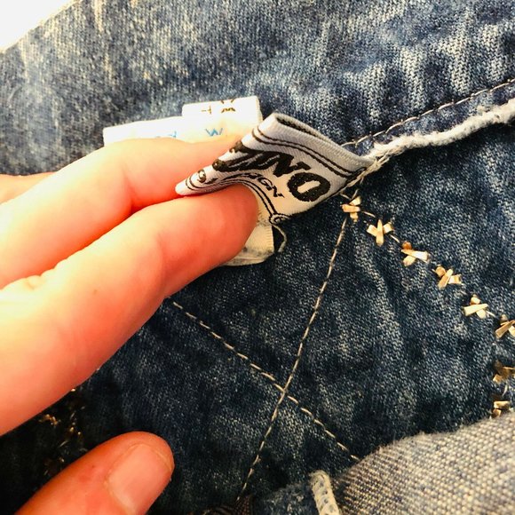 Vintage 1980's Jazzino Stonewash Rocker Chic Skirt - Picture 8 of 10